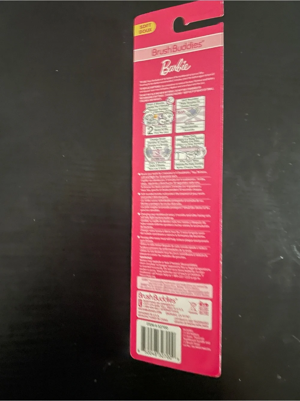 Barbie Pink Sonic Kids Toothbrush with Soft Bristles